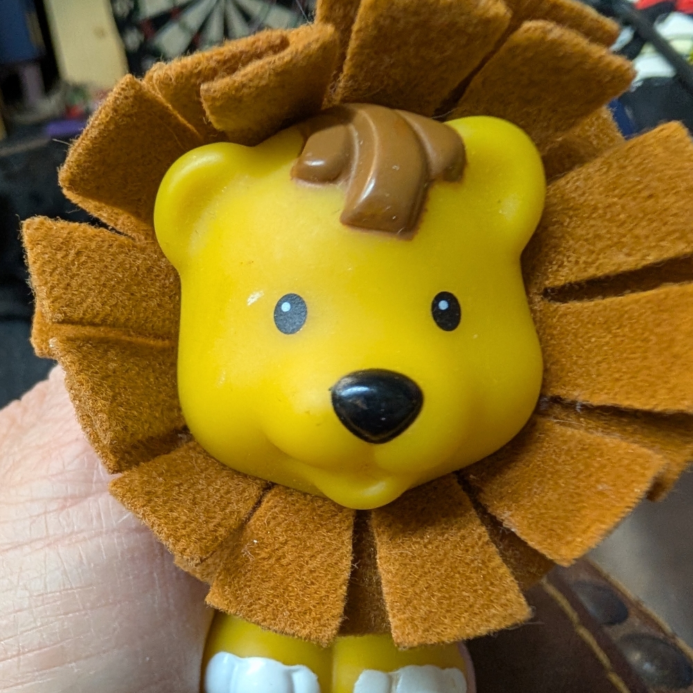Fisher-Price Yellow and Brown Lion Figure